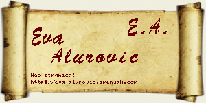 Eva Alurović vizit kartica